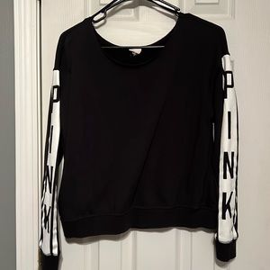 VS PINK black and white sweatshirt